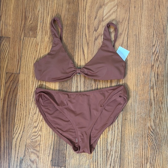 Andie Bikini Set Amor Top Bikini Bottom Sequoia size L NWT - Picture 2 of 10